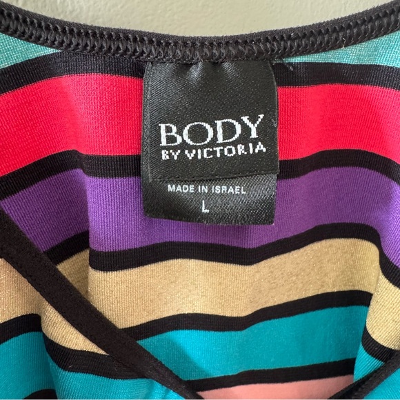 Body by Victoria secret glitter striped layer cami tank top vintage large nwot - Picture 5 of 13